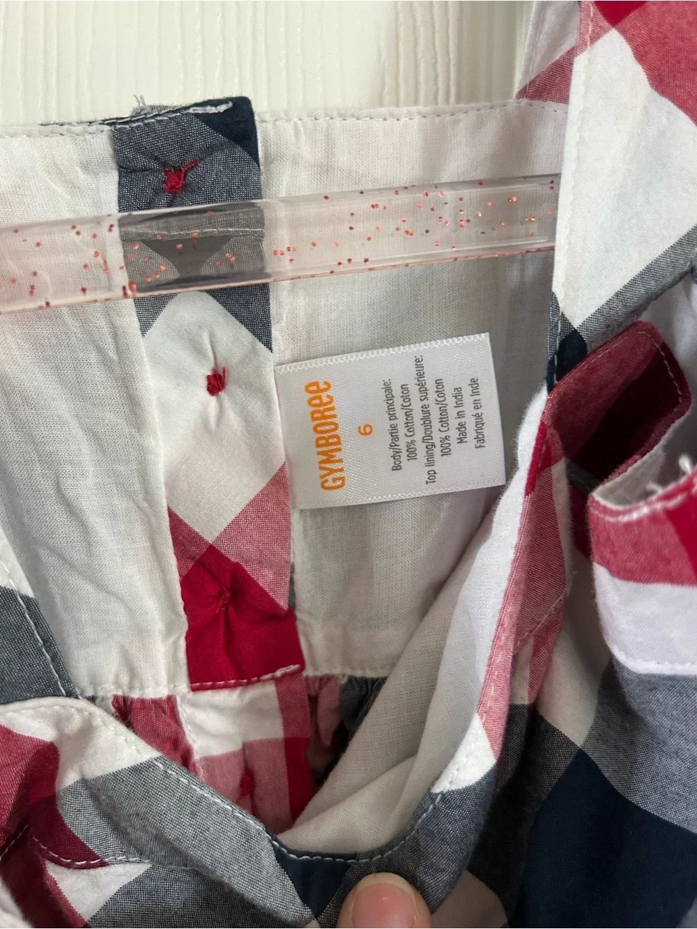 Kids Gymboree Red, Navy & White Plaid Sundress